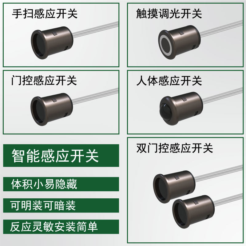 12V衣橱柜灯带感应器门控感应手扫触摸人体感应开关mini感应开关,电子/电工,感应开关,淘宝优惠券,粉丝福利购,淘宝优惠卷