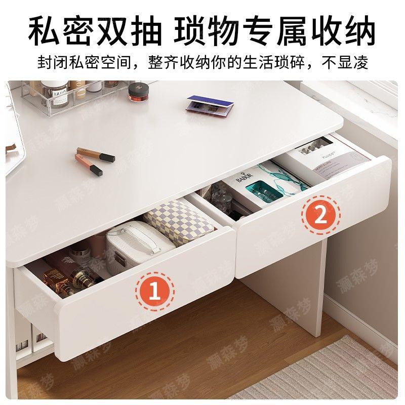 书桌书架一体电脑桌台式桌家用组合多功能简约桌子卧室房间邮