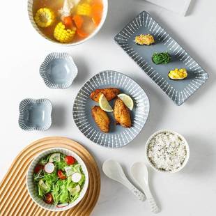 整箱厂价直发水滴之恋陶瓷餐具北欧简约风家用菜盘米饭碗拉面碗