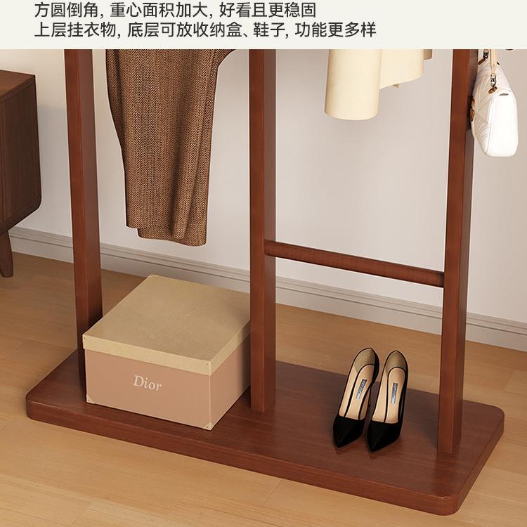 实木挂衣架落地卧室家用小型不占空间衣帽架入户门口立式置物架子