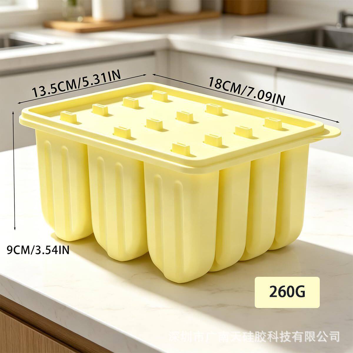 跨境热销12连雪糕模具易脱模硅胶冰棒模具冰淇淋模具带盖雪糕模具