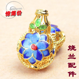 烧蓝挂饰 燕京八绝 烧蓝饰品吊坠 葫芦 437010 镀金烧蓝配件