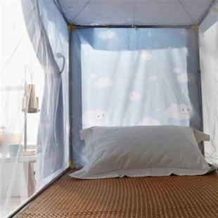 床帘蚊帐学生宿舍r单人女床铺遮光帘上铺窗帘上下铺大学寝 一体式