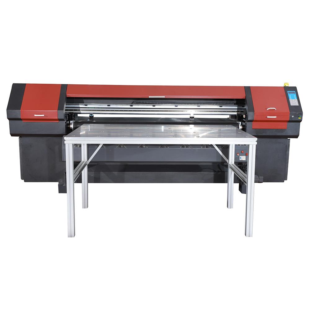 工业平板材喷绘机2米无纺布匹背景墙3D打印直喷导带数码印花机2M