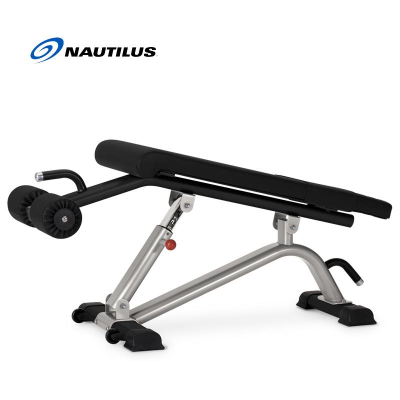 美国NAUTILUS/可调式腹肌椅/下斜训练椅家用健身房腹肌板