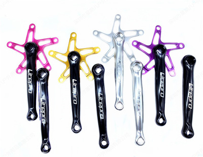 折叠车轻量化曲柄crankset 小布改装配件方孔曲柄130BCD