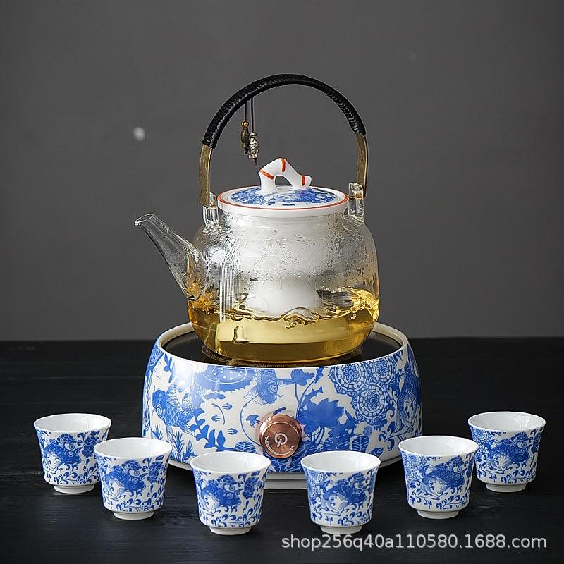 电陶炉煮茶器小型烧水玻璃壶泡茶炉电磁炉电热炉电陶围炉煮茶神器