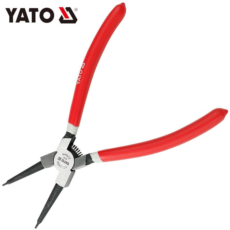 （YATO）卡簧钳内卡挡圈钳卡环钳子多功能孔用直头9英寸