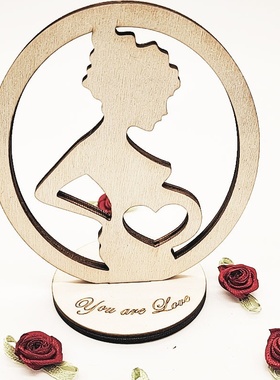 2025母亲节热销创意木质桌面摆件节日礼物木制家居装饰品