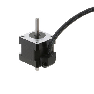 35电机马达双出轴 35步进电机带刹车DC24V 35步进电机双轴 1.8度