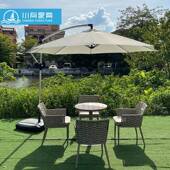 AEW户台外桌椅天室外闲绳编椅庭院阳台露台花园防休水子防晒藤椅