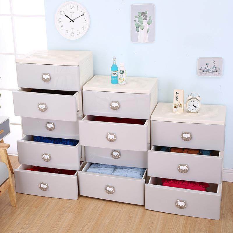 加厚抽屉式收纳柜理婴儿童衣服整柜宝宝玩具储155层物柜塑料5斗柜