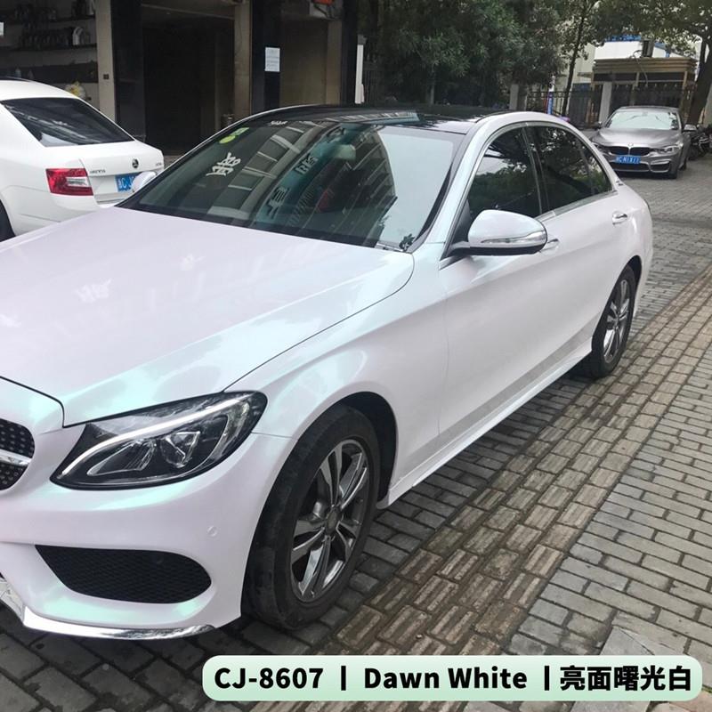 钻石KAO亮全光面曙白汽改色膜车身改色贴膜汽车车漆面保防护膜价