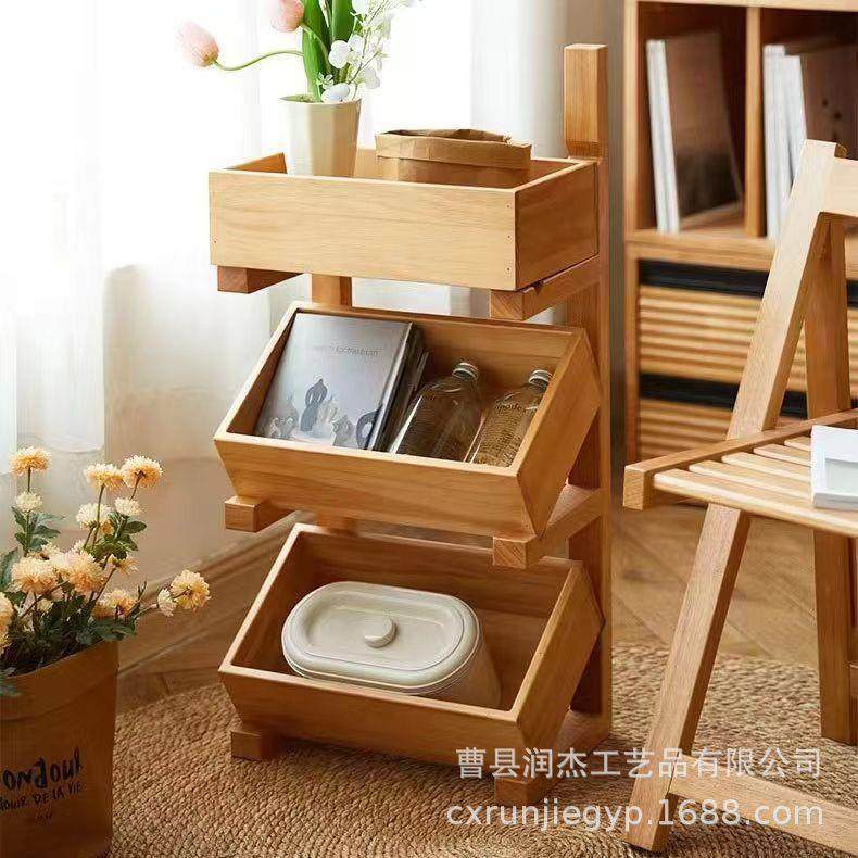 木落地书架客厅实多A1层置物家用简易架摆架件厨房蔬支菜木质储物,收纳整理,书桌收纳置物架,淘宝优惠券,粉丝福利购,淘宝优惠卷