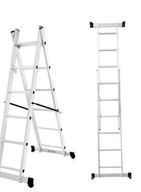 室内装修加厚铝合工金脚手CL-SL101架梯子脚程折叠组合字梯梯子手