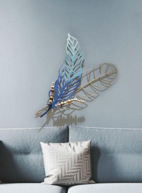 地饰中海房间装饰品玄关走廊面装挂SM4688件创墙立意体铁艺壁饰羽