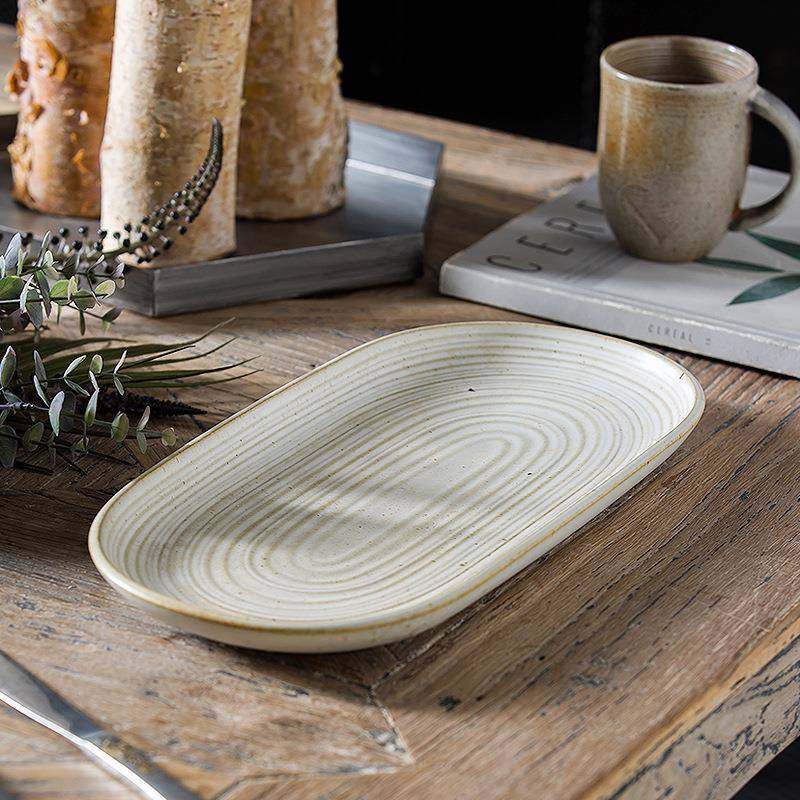 创意州大长盘UOO型陶瓷鱼U盘家居实家用菜盘欧碟子酒店创意式菜用