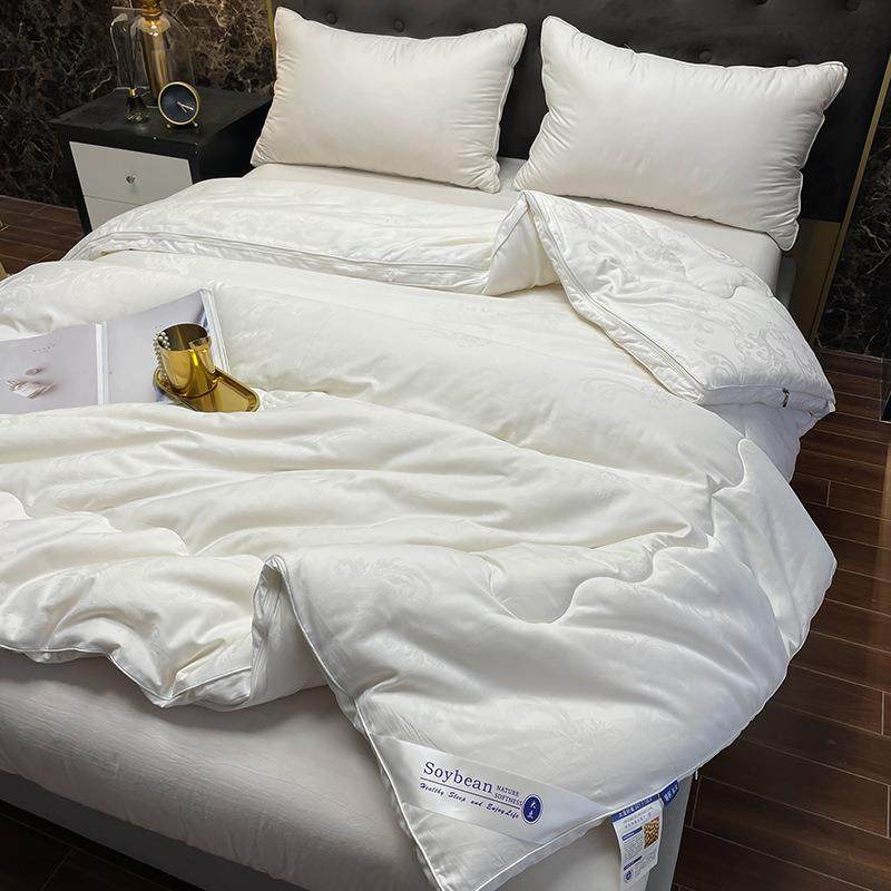 被子大豆季厚纯棉a8类68冬%大豆被06666支长绒棉提花子母被款被芯