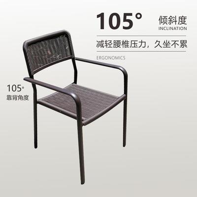 户外墅庭院花别园阳台桌椅休椅闲露桌台仿藤塑木组YT-00002合室外