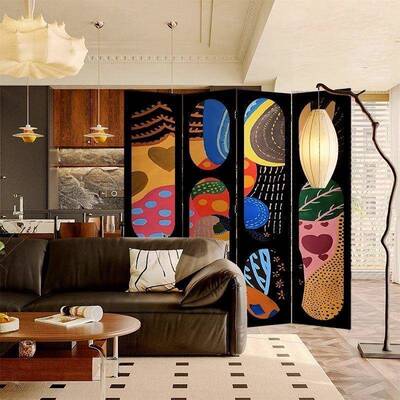 巴法式复古多奢屏风隔断客厅卧室AL100427玄关小户型胺遮挡移动装
