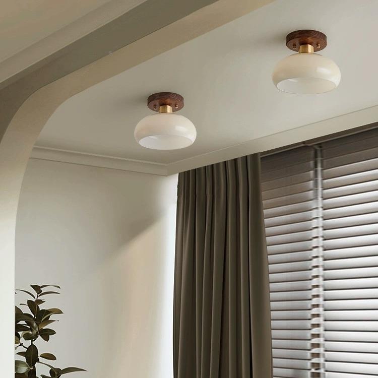 复古风玄廊关灯轻奢玻璃简约厅过道走灯日LPV式创意个灯性门阳台