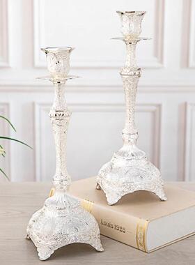 金属欧漫式创意蜡烛蜡台用107J2244家单头西餐烛台浪氛围结婚喜庆