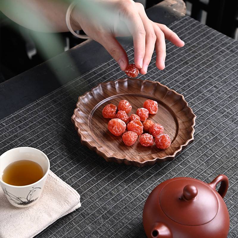 胡桃木壶承壶垫茶壶隔热垫小型茶托干泡台茶具配件实木果盘养壶垫