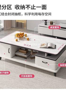 茶奢几桌客厅家用户型简易子简约现小代阳台小桌茶MUW台玻璃轻茶