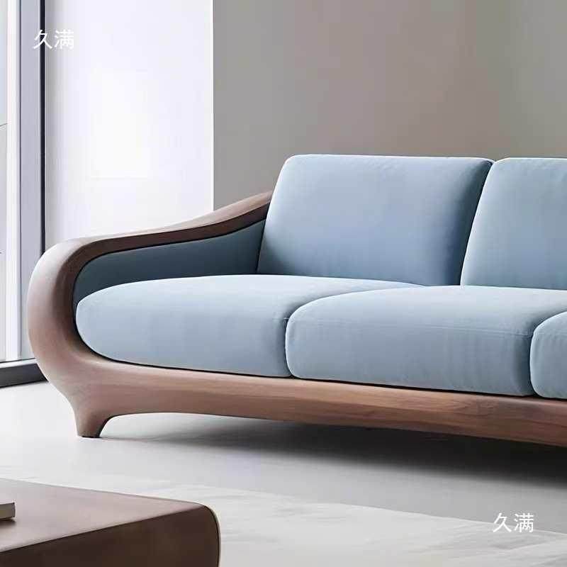 中式黑胡桃01木实木沙发客厅2025新款现直简代约高端创新意排沙发