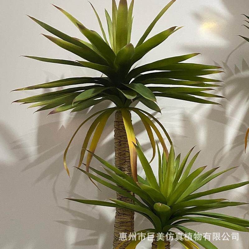 仿真荷兰铁绿植物树杆观-叶高栽摆件盆景客厅商场盆橱室窗造景内