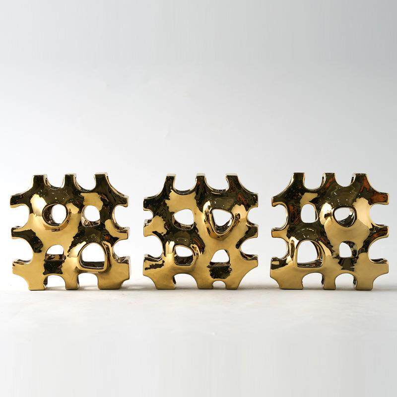 简约异形陶瓷花瓶板摆件样间儿塑童房软KAN装镀金雕玄关视电柜装,橡塑材料及制品,工业陶瓷,淘宝优惠券,粉丝福利购,淘宝优惠卷