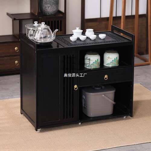 可移动茶几家用小户型茶桌边几非实木中式茶水柜烧水泡茶包邮