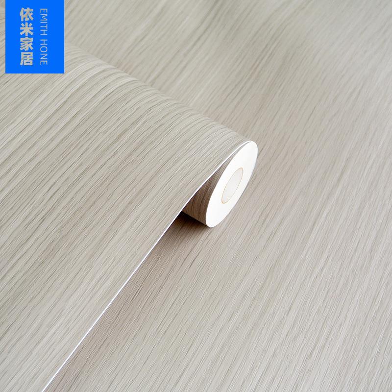 韩版PVC木纹贴纸自粘墙纸壁纸展柜家具翻新加厚导气槽贴膜波音片