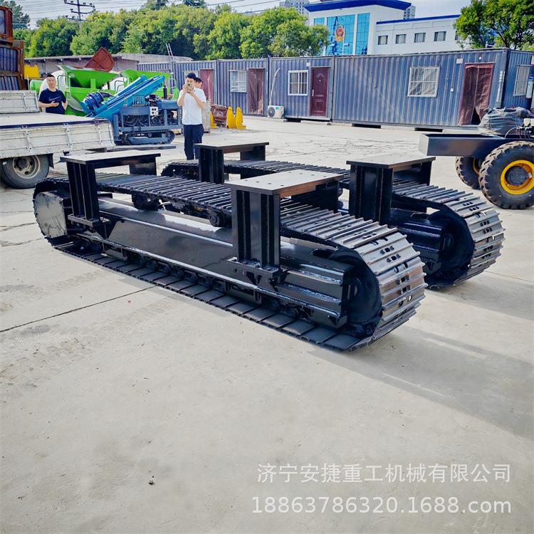 隧道台车履带底盘总成25吨遥控式液压履带底盘门架式承重梁底盘