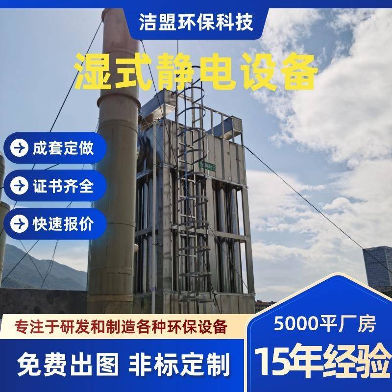 不锈钢湿式静电除尘器成套酸洗除尘油黑白烟雾烟气处理设备厂家