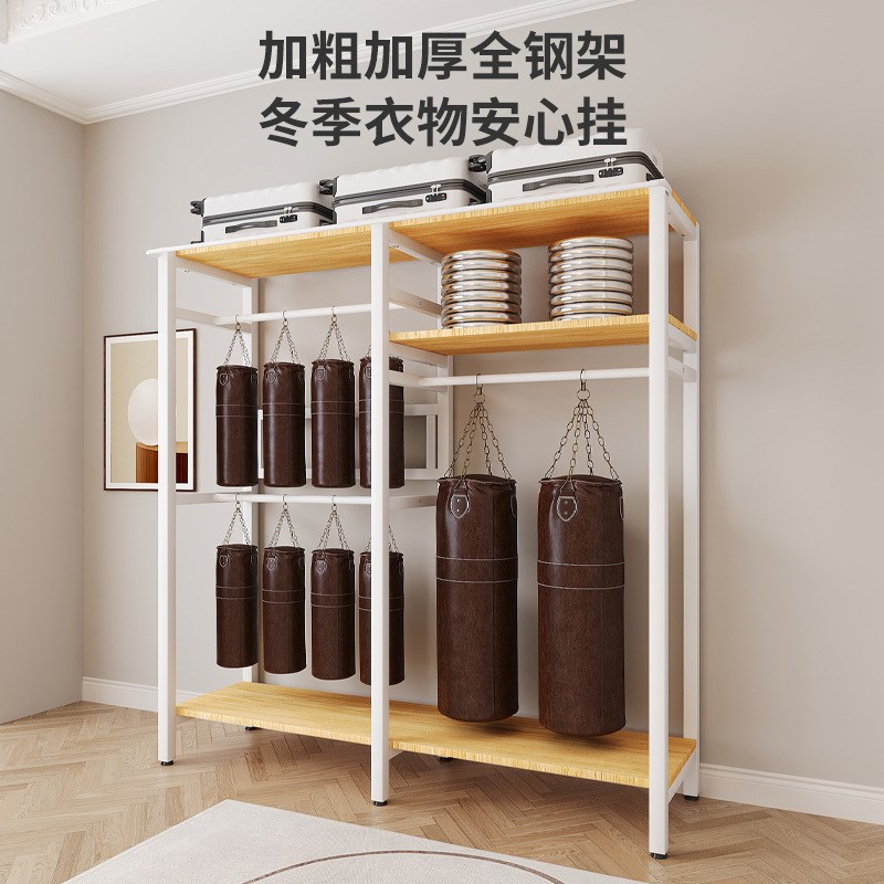 简易衣柜卧室家用布衣柜出租房组装衣H橱结实耐用全钢架转角挂衣