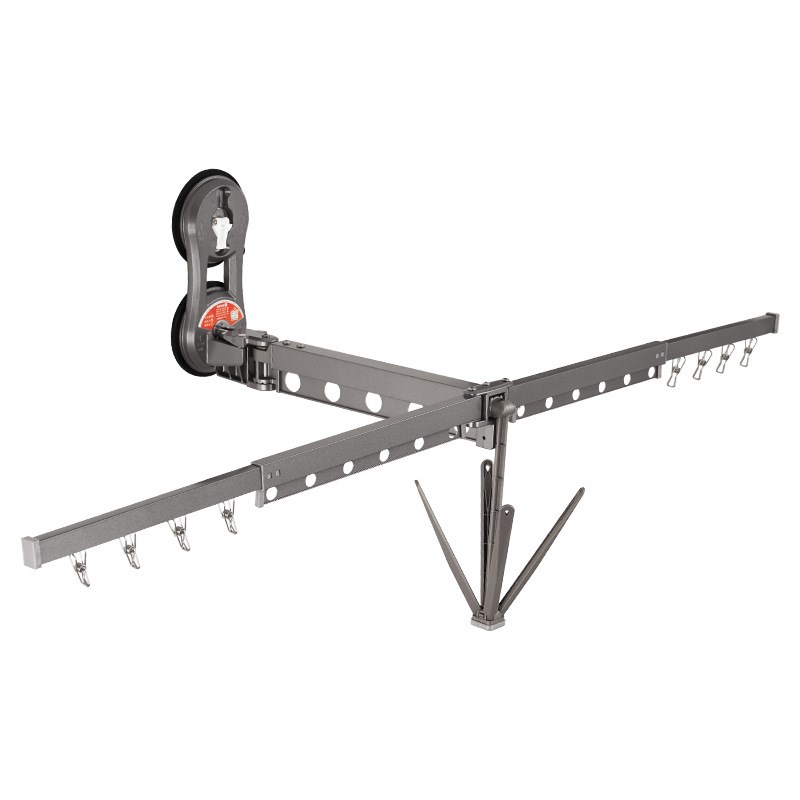 折叠晾衣架壁挂式免打孔阳台窗户C卫生间隐形可伸缩墙上室内晾衣