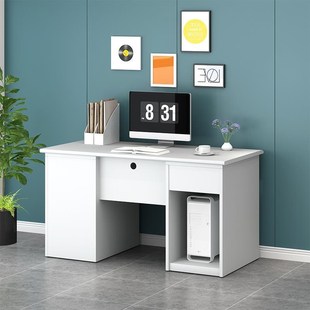 钢制电脑桌职员办公桌单人组合带抽B屉1.2米 1.4米写字台铁皮桌子