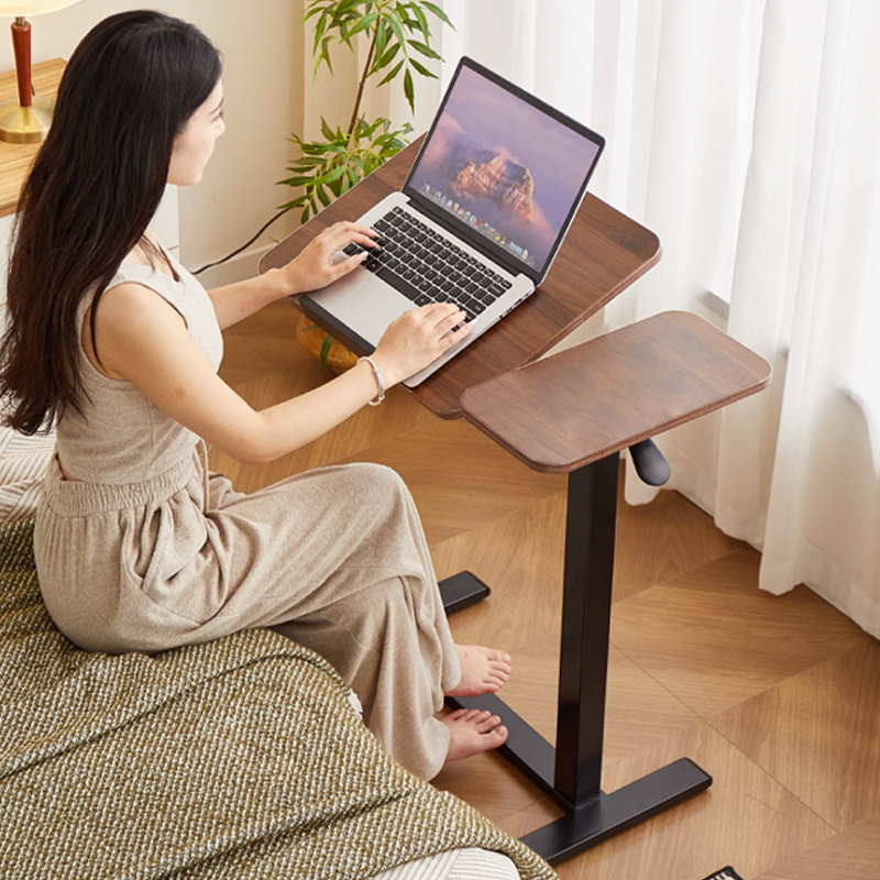 实木床边桌可移动升降办公电脑桌客厅沙发边几折叠书桌卧室懒人桌