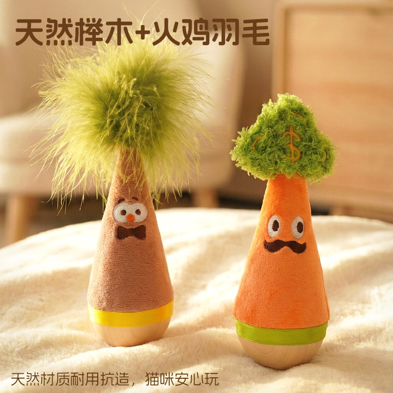 猫咪不倒翁玩具自导回正轨迹精准图片