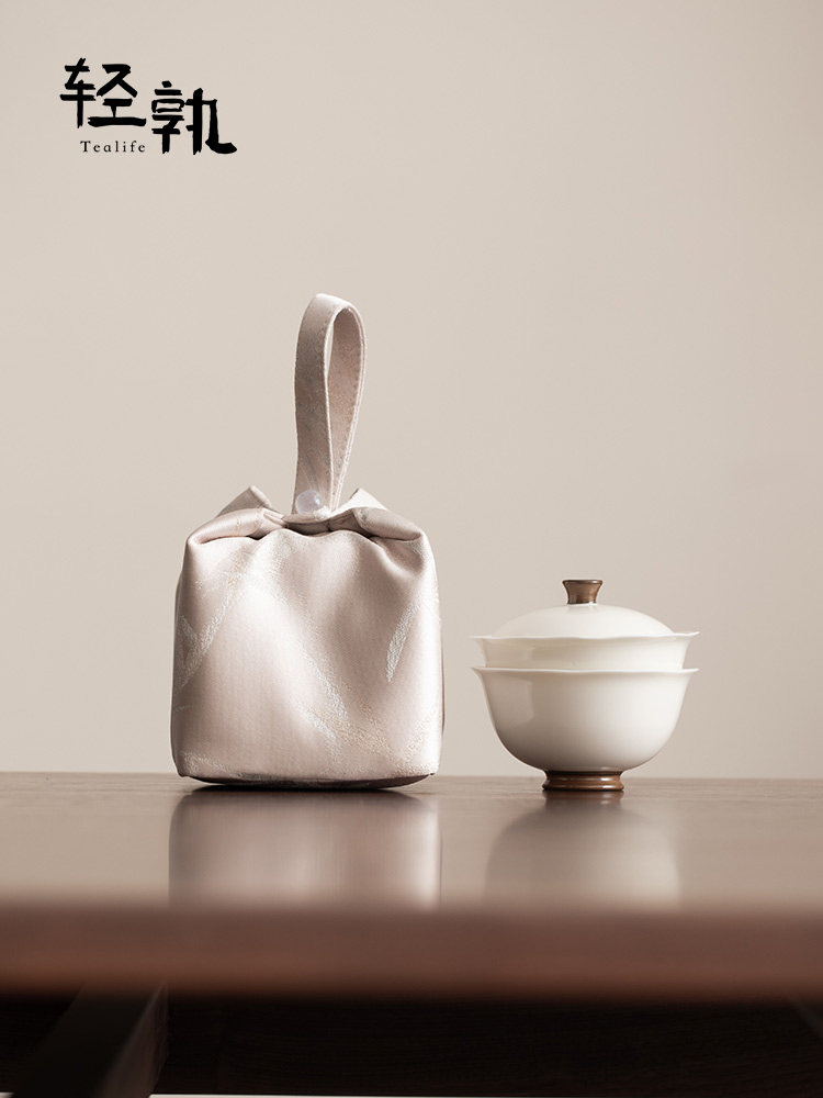轻孰旅行功夫茶具便携盖碗一壶一杯户外露营茶杯单人随身泡茶套装