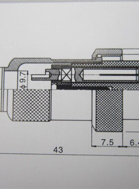 加工焊接航空插头GX20对接带线2芯3芯4芯5芯6芯7芯8芯9芯10121415