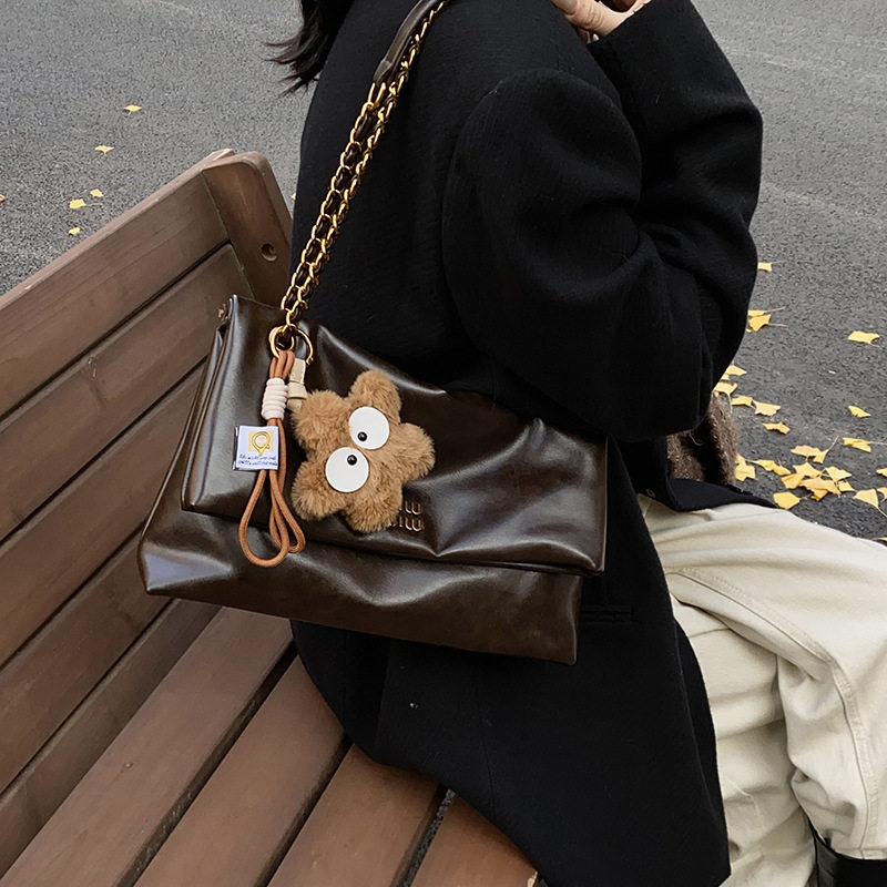 大容量链条休闲包质感托特腋下女式冬季新款2024单肩秋冬季包包包,箱包皮具/热销女包/男包,水桶包,淘宝优惠券,粉丝福利购,淘宝优惠卷