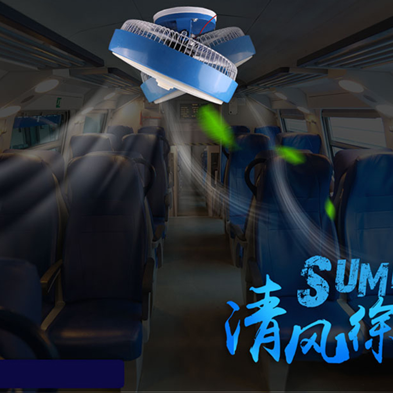 车载风扇24v12v吊顶客车吸顶货车轮渡I大功率置冷顶置车用电扇鸿