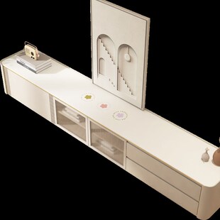 奶油风电视柜垫子桌垫高级感地柜台面保护垫N餐边柜桌布鞋柜茶几