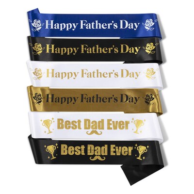 Happy Fathers day父亲节派对绥肩带爸爸惊喜生日礼仪带拍照用品