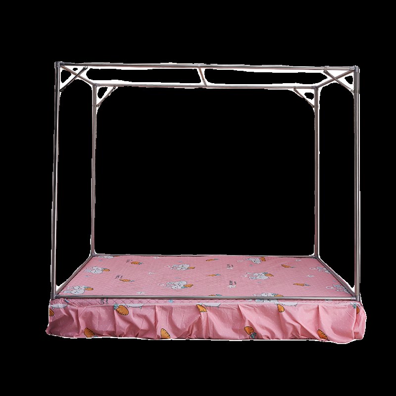 蚊帐支架榻榻米学生宿舍不锈钢加粗帘架子单人Q床上铺支架可以定