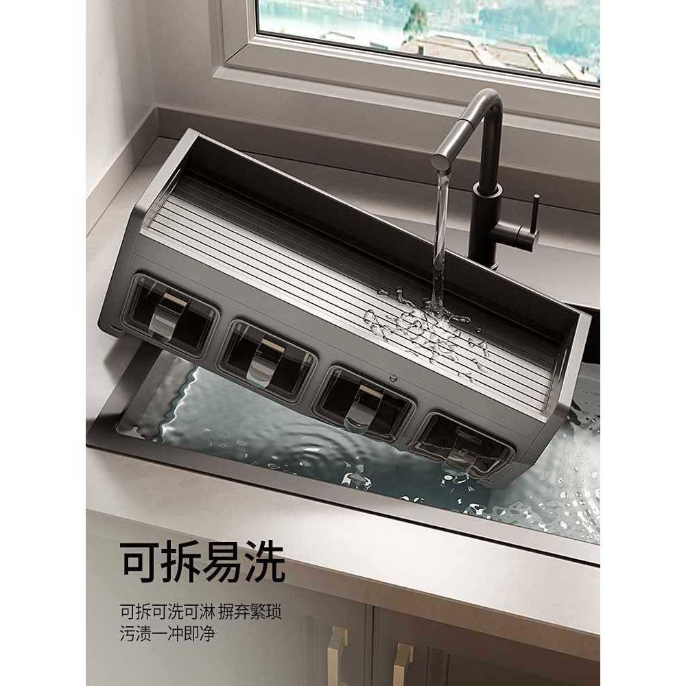 厨房置物架家用免打孔墙挂式调料盒油盐酱醋收纳架调味罐架子