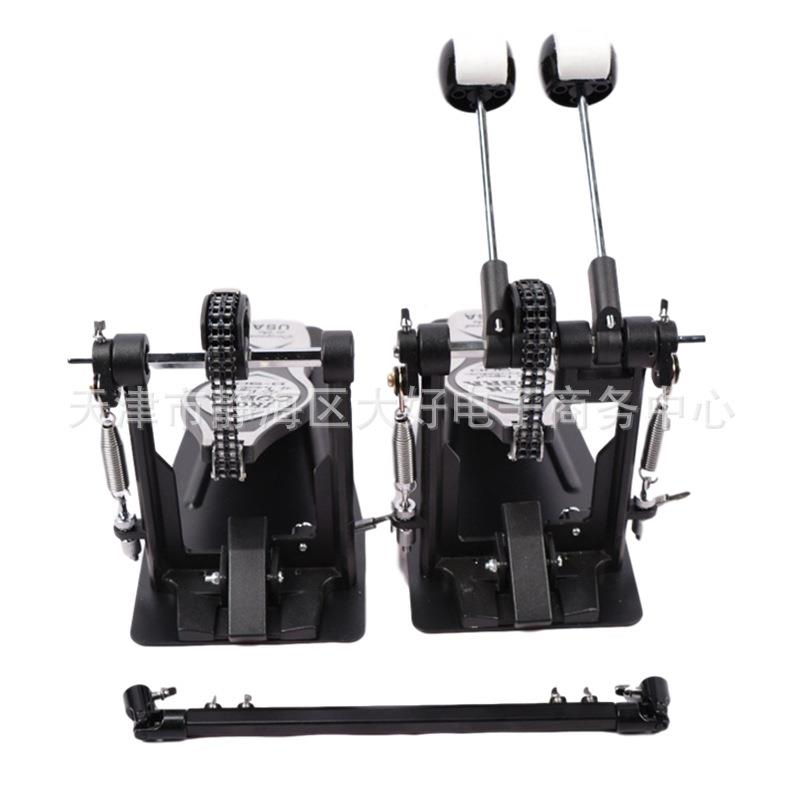 爵士鼓架子鼓双锌踩力量大踏板粗链条合金踩锤底型双脚鼓锤YQR头