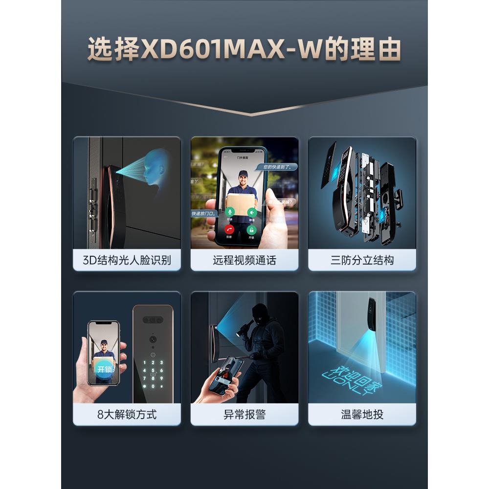 t智能0锁f人脸识别智能aF7675MMT门锁家用防盗门全自动密码锁xd61